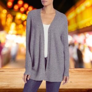 Madewell Wool ‘Cozy Walker Cardigan’ in “Heathered Evening” Gray Size Medium